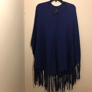 Melissa McCarthy Blue Poncho